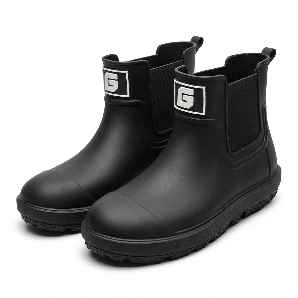 Bottes de Pluie Homme – Bottines Courtes Imperméables Style Chelsea